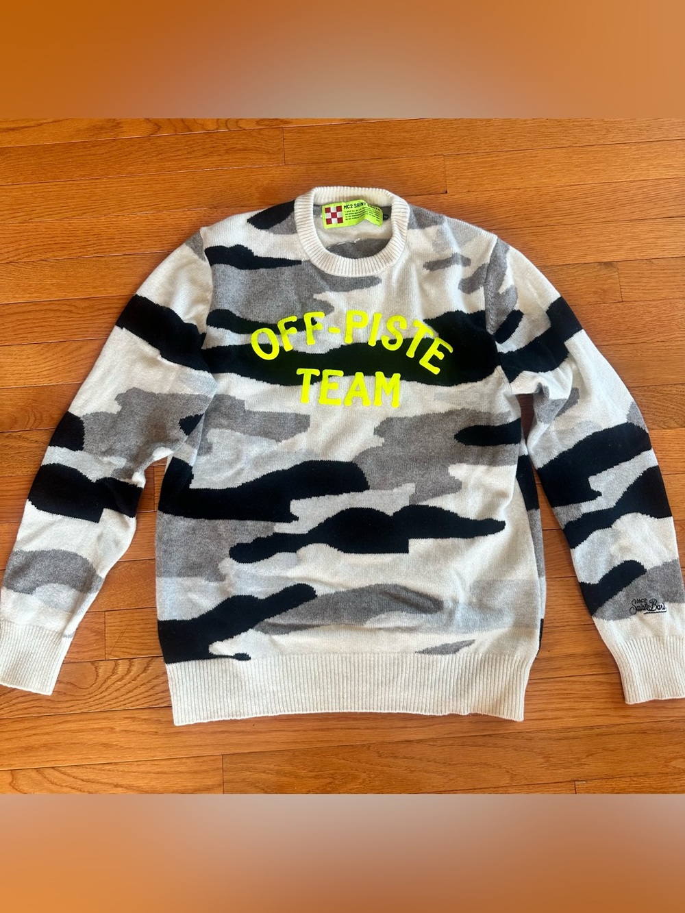MC 2 Saint Barth Off-Piste Team Camouflage Crewneck Sweater - Neon Accent size M